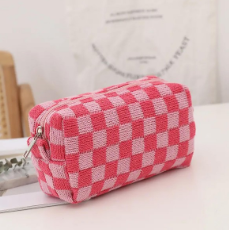 Checkered Makeup/Travel Pouch {Multiple Colors!}