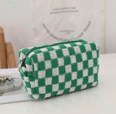 Checkered Makeup/Travel Pouch {Multiple Colors!}