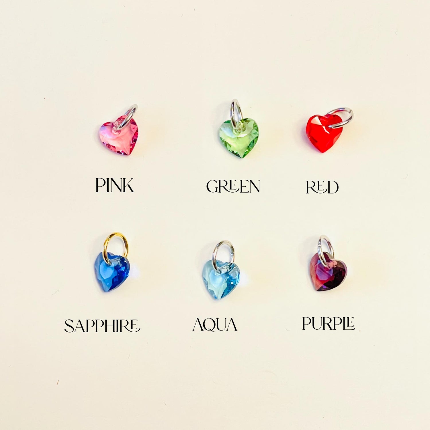 Charm Bar - Heart Crystal Charm