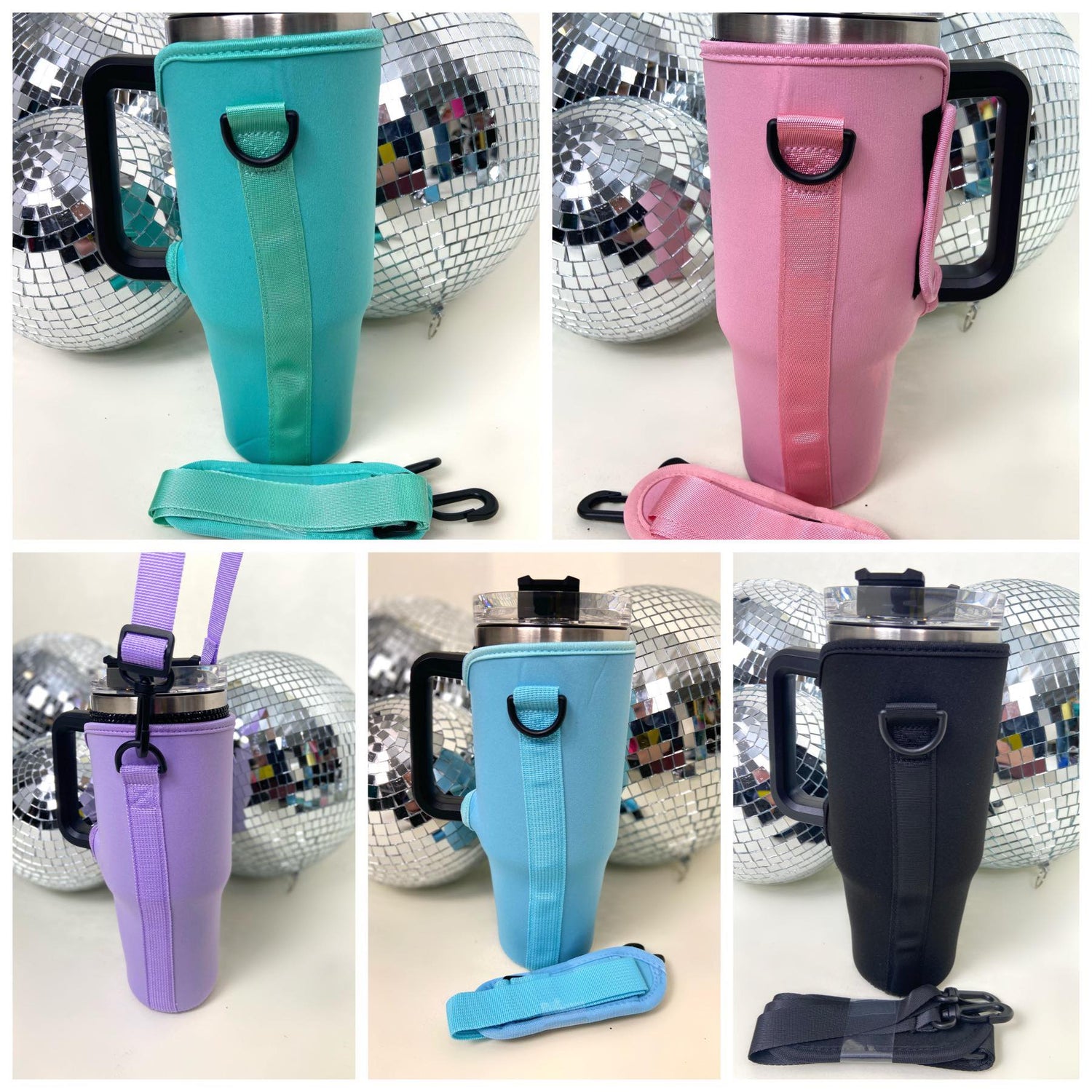 Neoprene 40oz Cup Holder with Strap {Multiple Colors!}