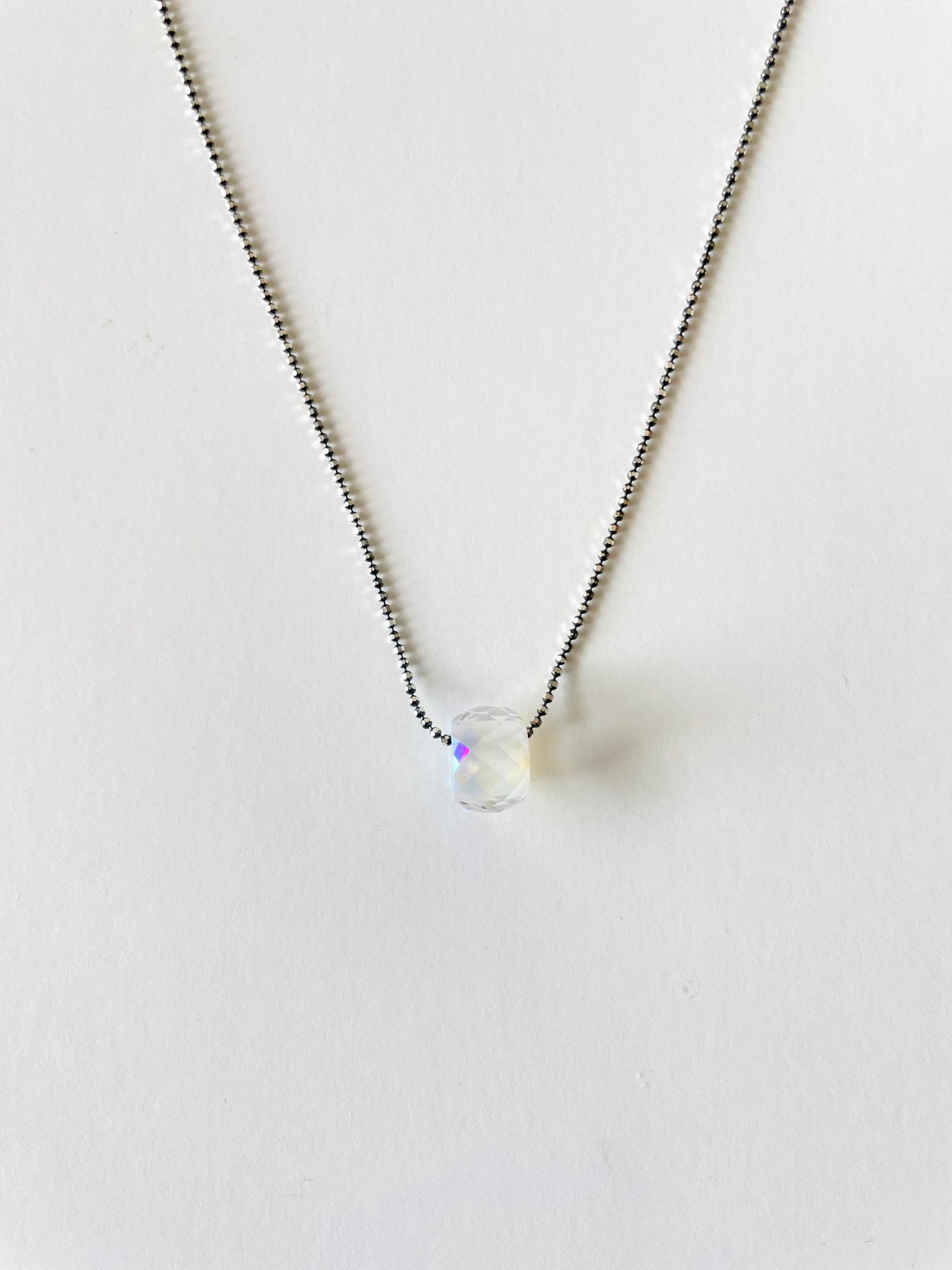 Crystal Briolette Necklace in Shimmer