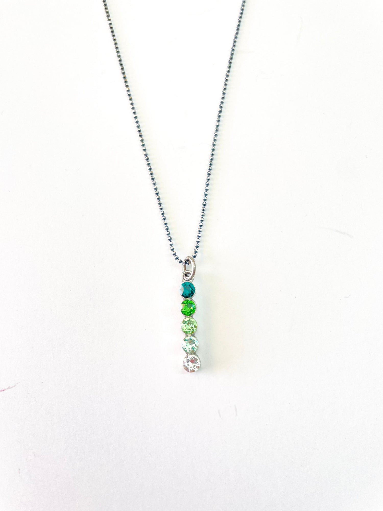 Green Ombre Drop Necklace