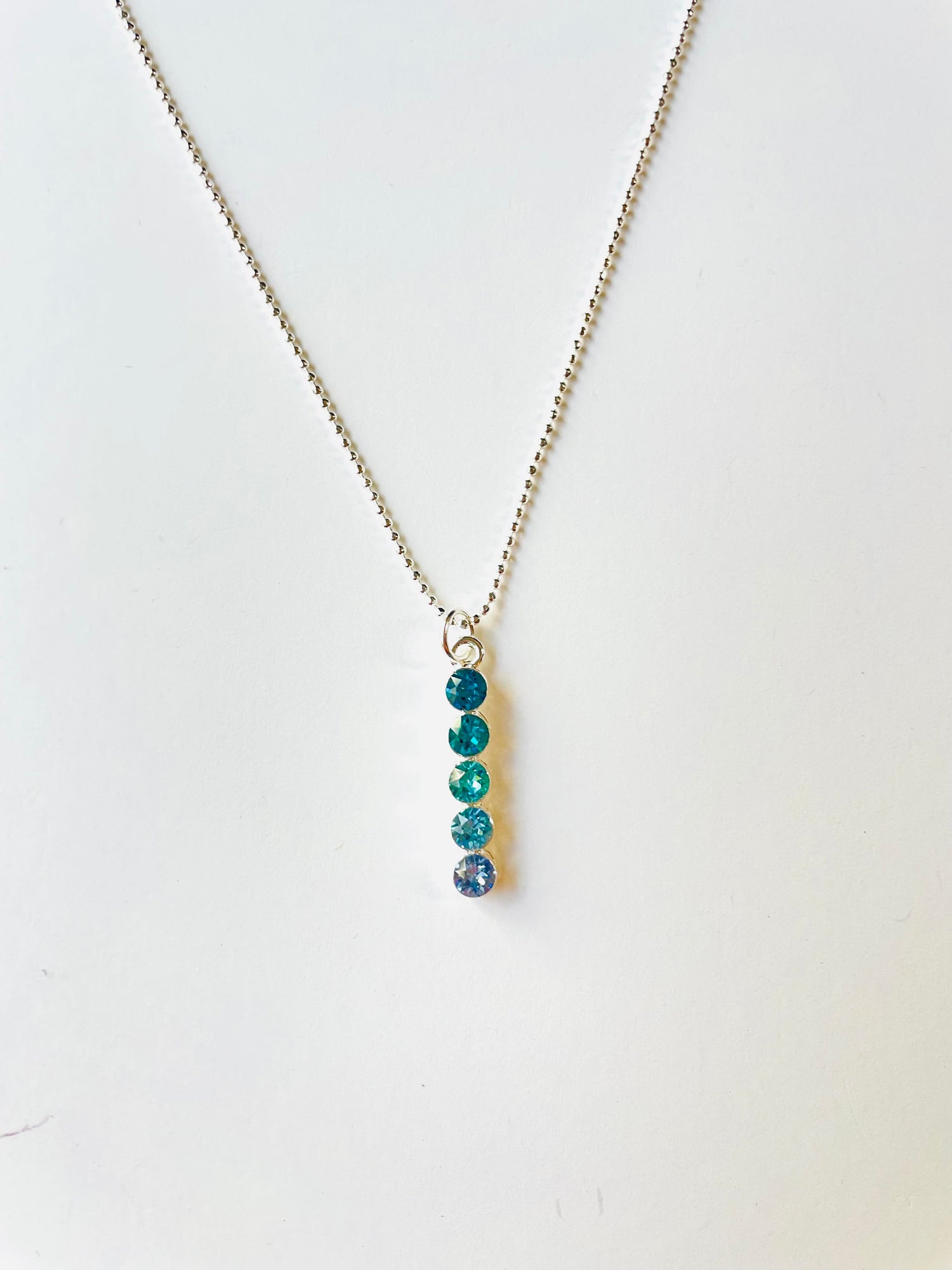 Blue Ombre Drop Necklace