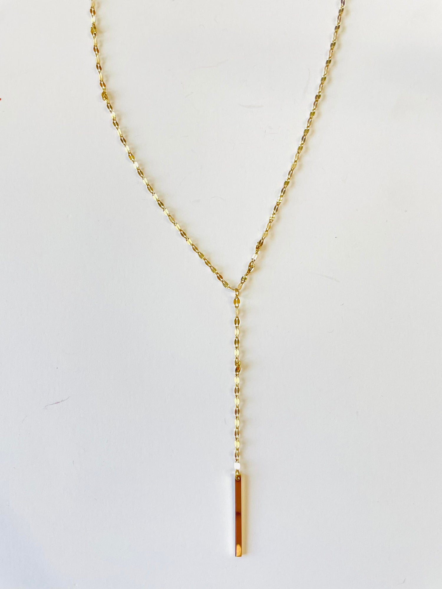 LAYERED Y PENDANT NECKLACE - GOLD OR SILVER {Waterproof Jewelry}