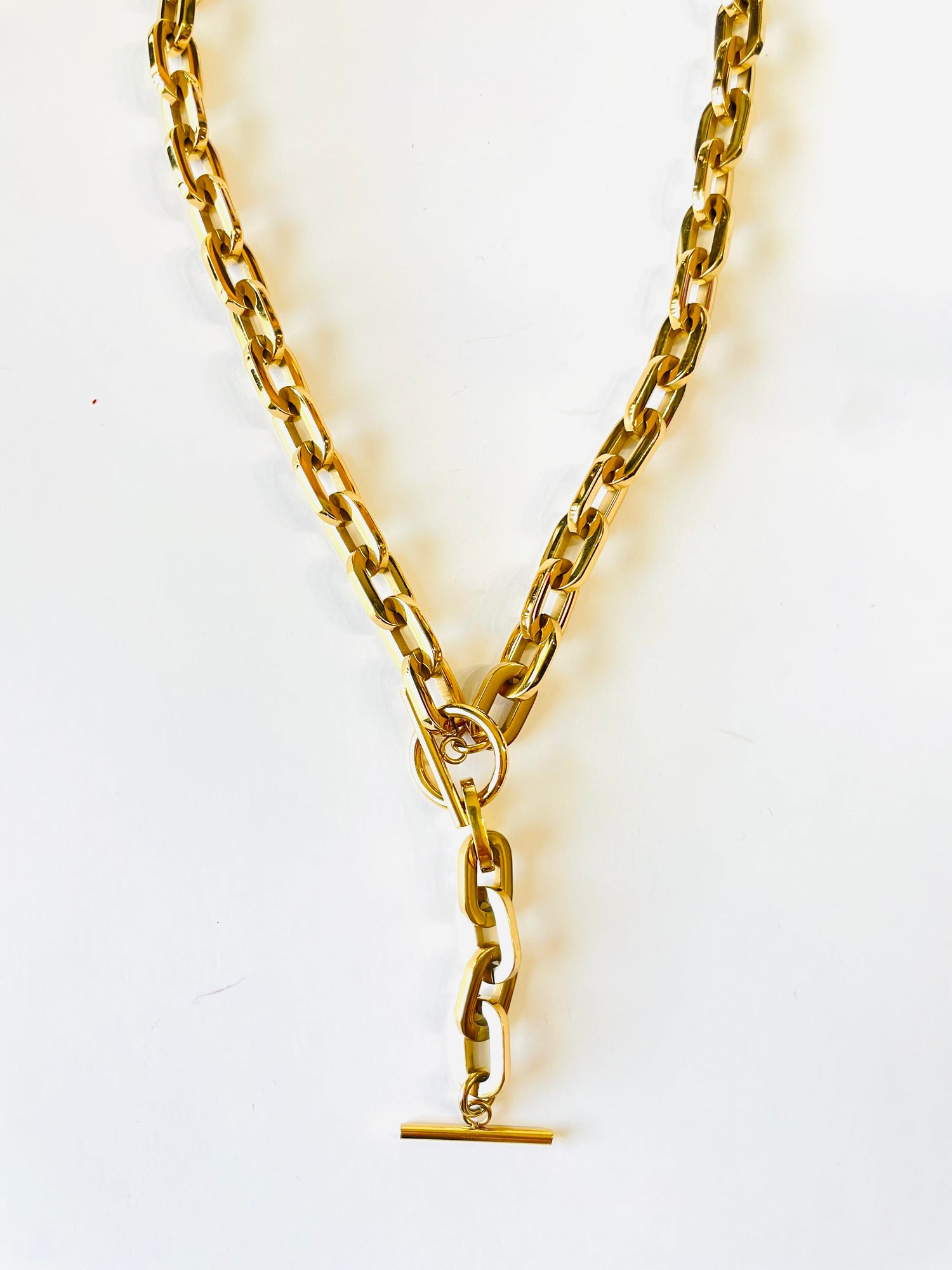 LUXE GOLD LINK PAPERCLIP NECKLACE {Waterproof Jewelry}