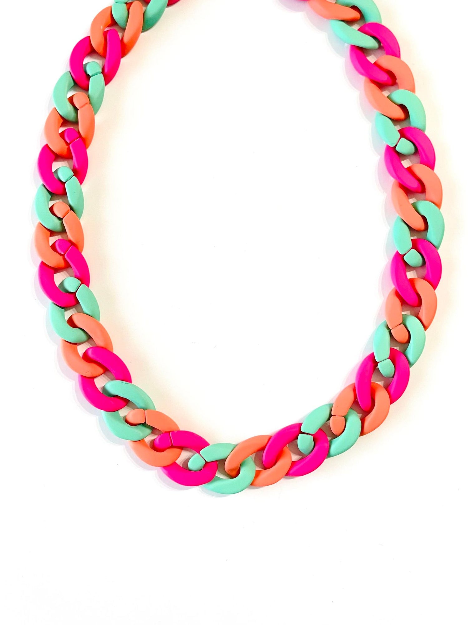 Ocean Sunset Curb Glam Chain Necklace