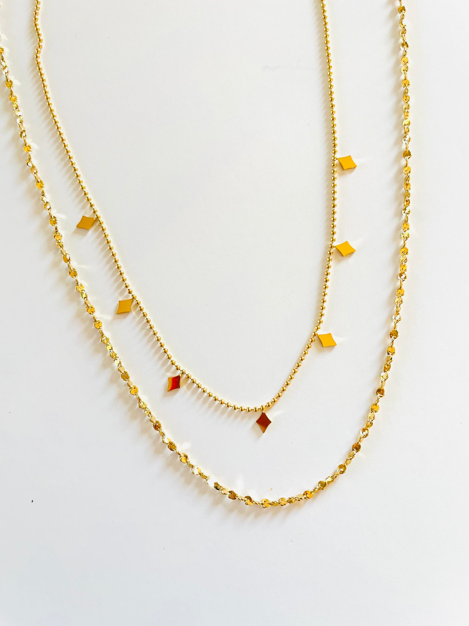 Twinkling Diamonds Necklace - GOLD or SILVER {Waterproof Jewelry!}