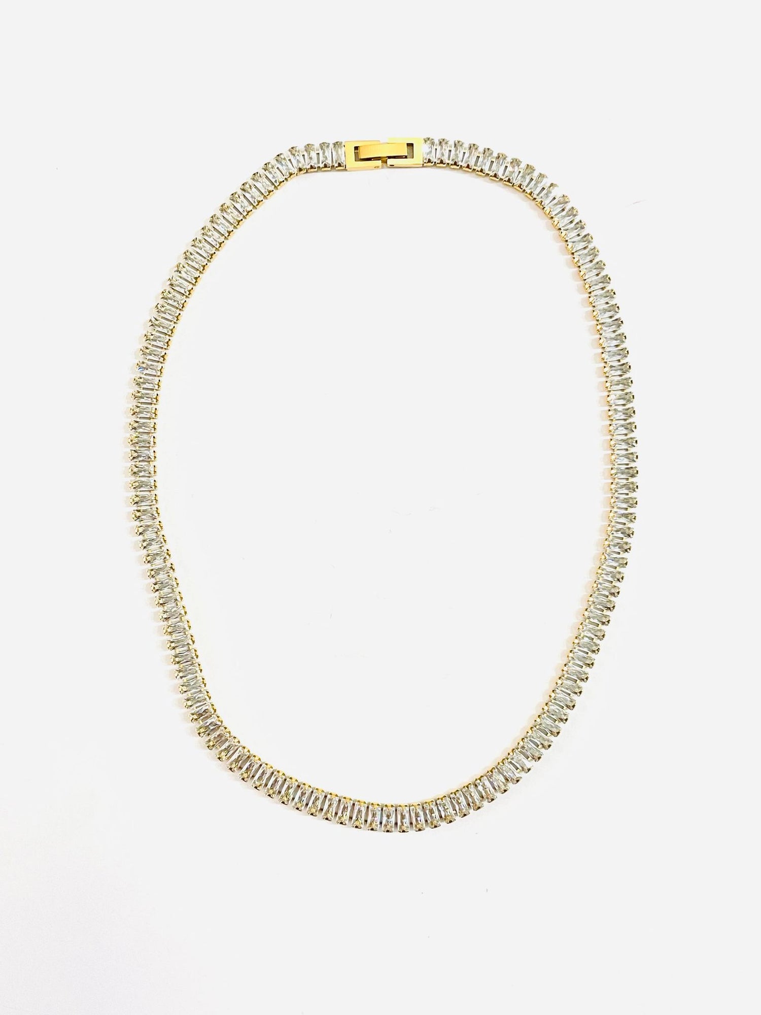Royalty Baguette Tennis Necklace  {Waterproof Jewelry!}