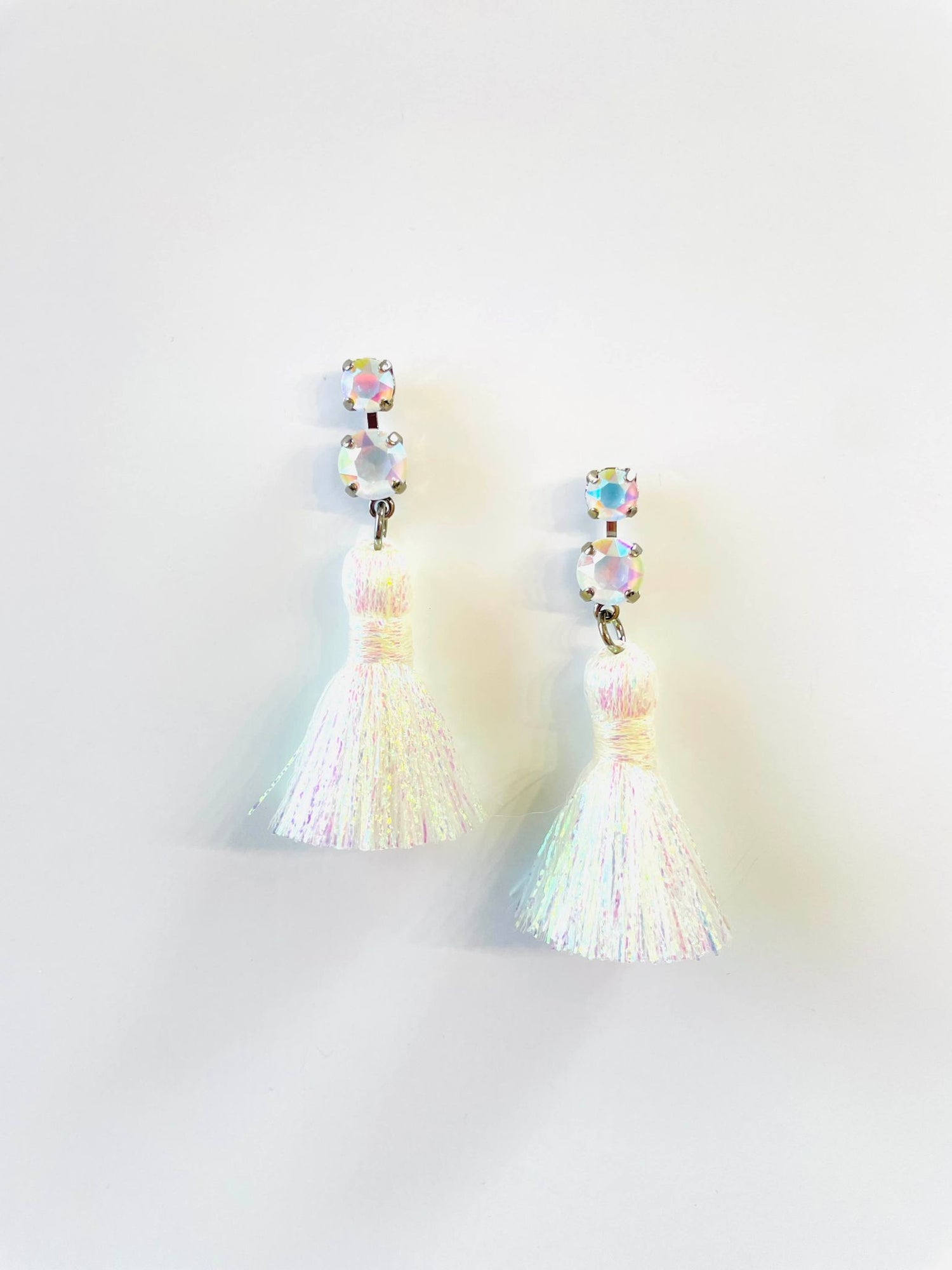 Heavenly Holographic Tassel Earrings