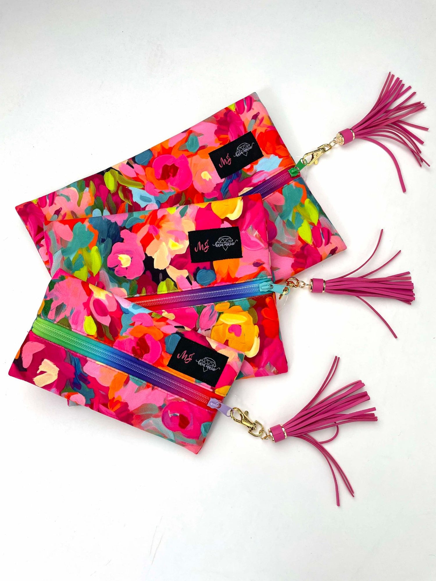 MakeUp Junkie Bag - Watercolor Floral (Multiple Sizes!)
