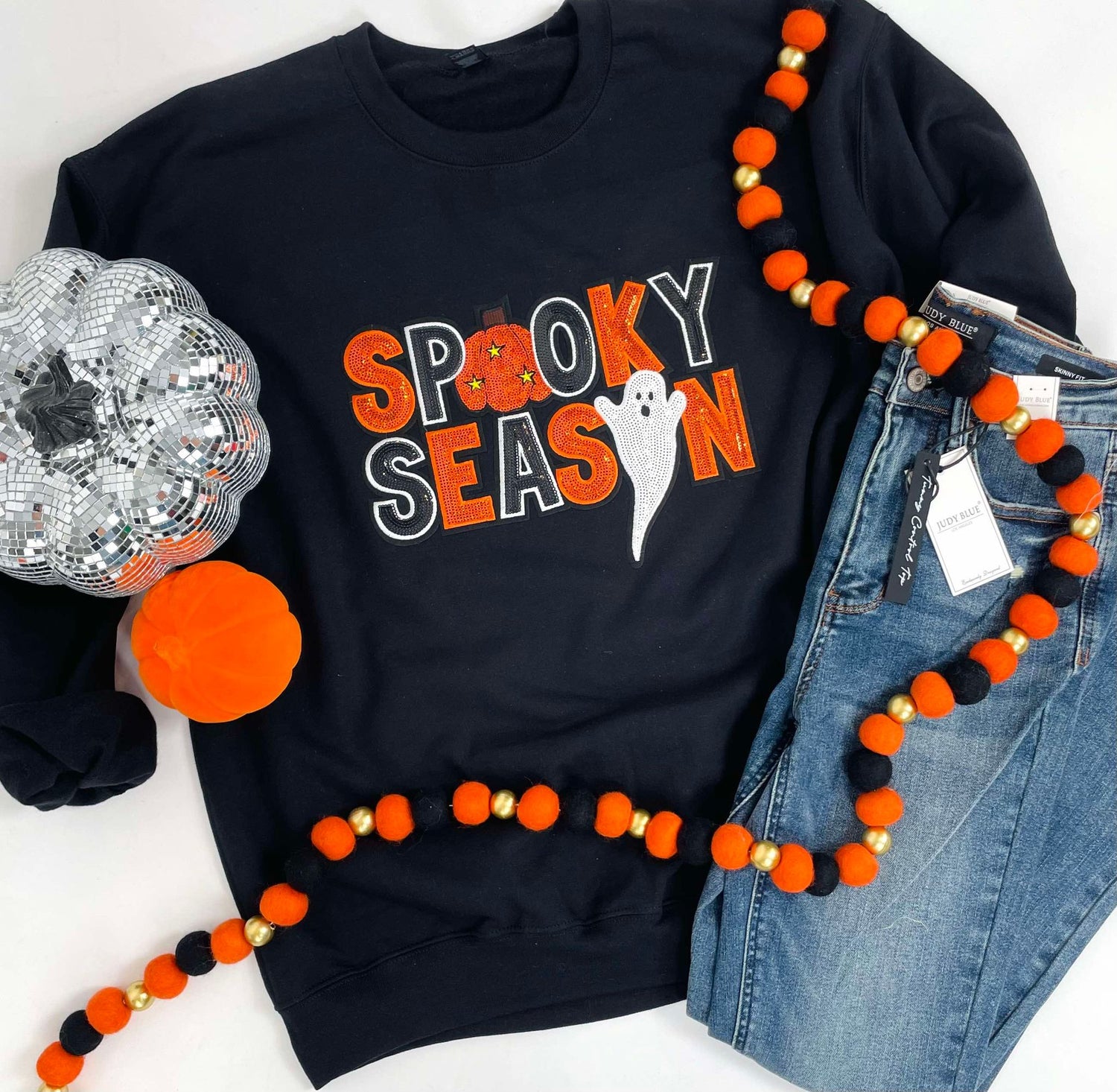 Spooky Season Sequin Sweatshirt