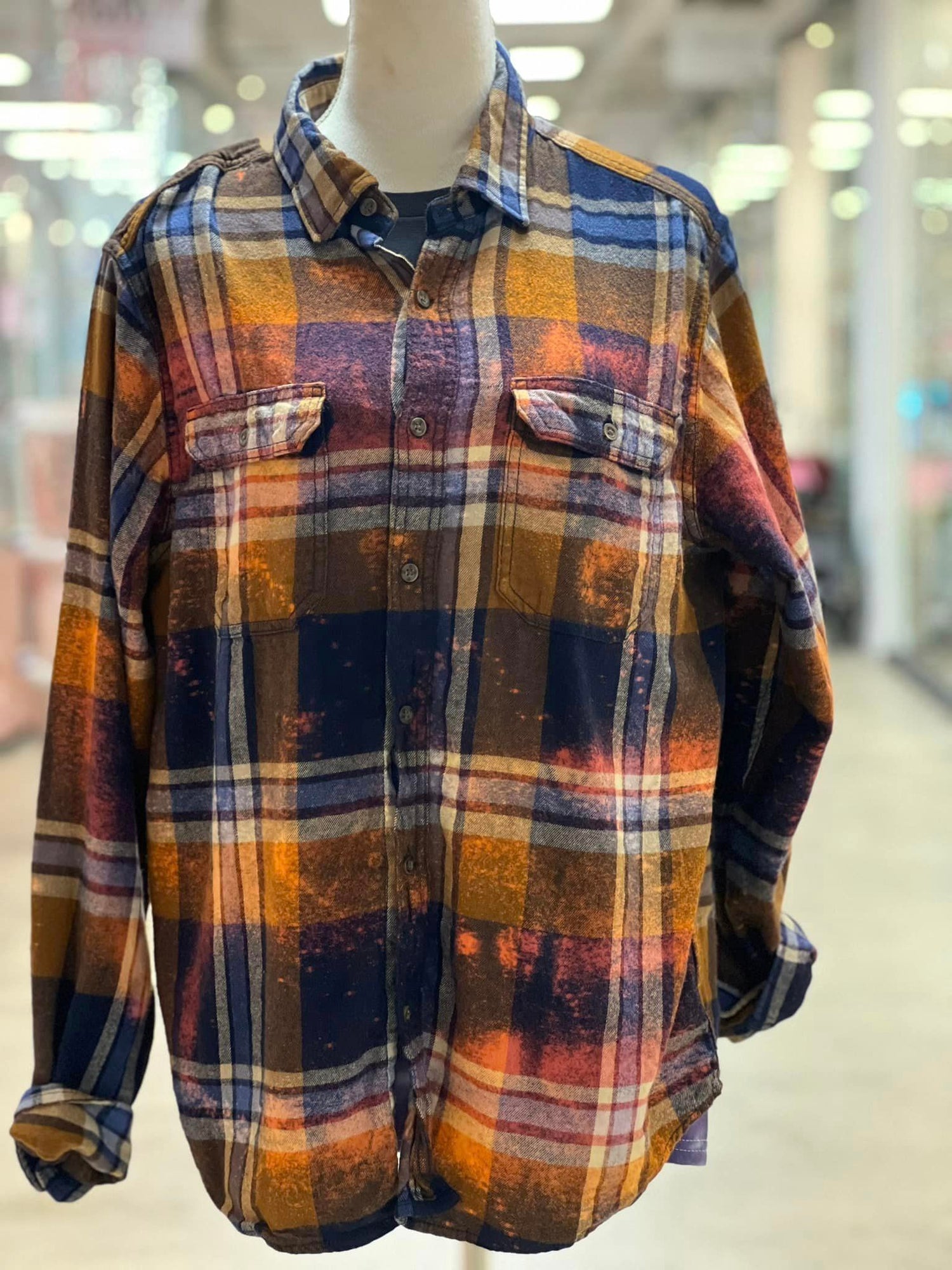 Distressed Flannel in Sunset