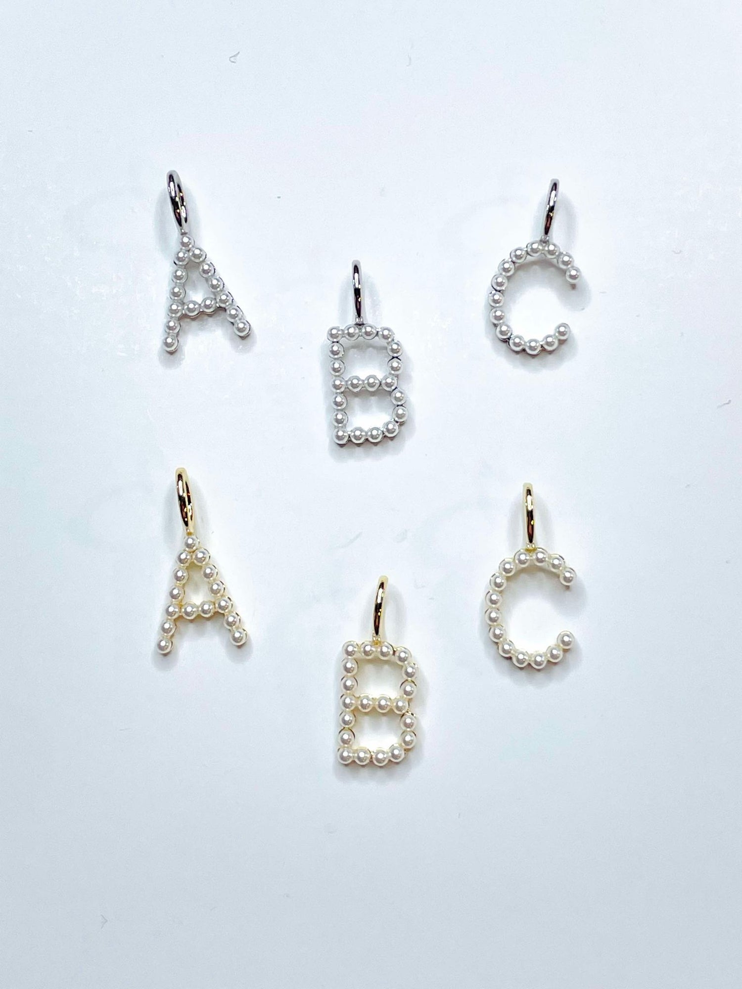 Charm Bar - Pearl Initial Charm {Gold or Silver}