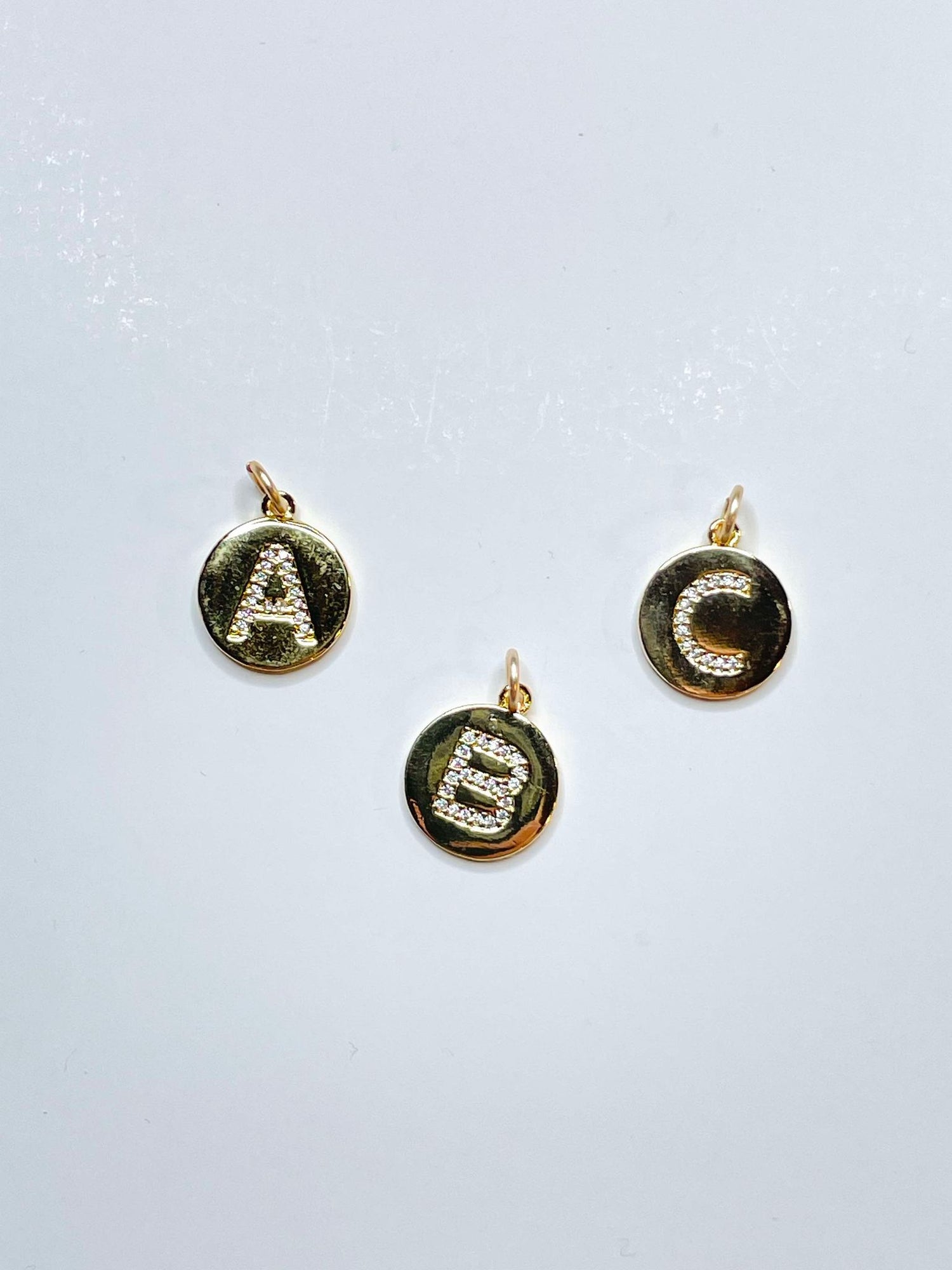 Charm Bar - Gold Coin Initial Charm