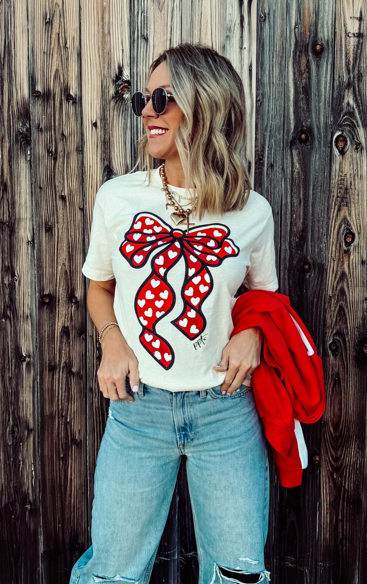 Heart Bow Graphic Tee