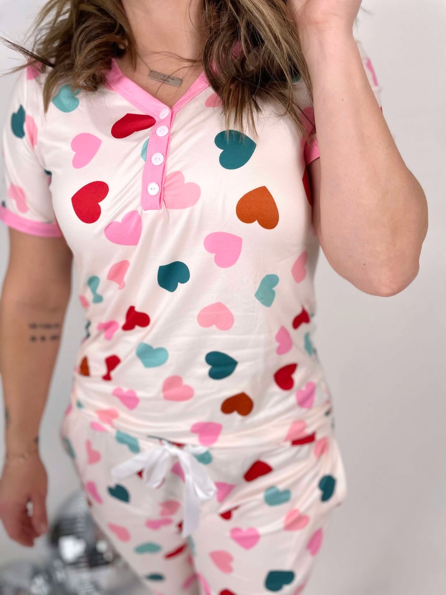 Pajama Set - Colorful Hearts