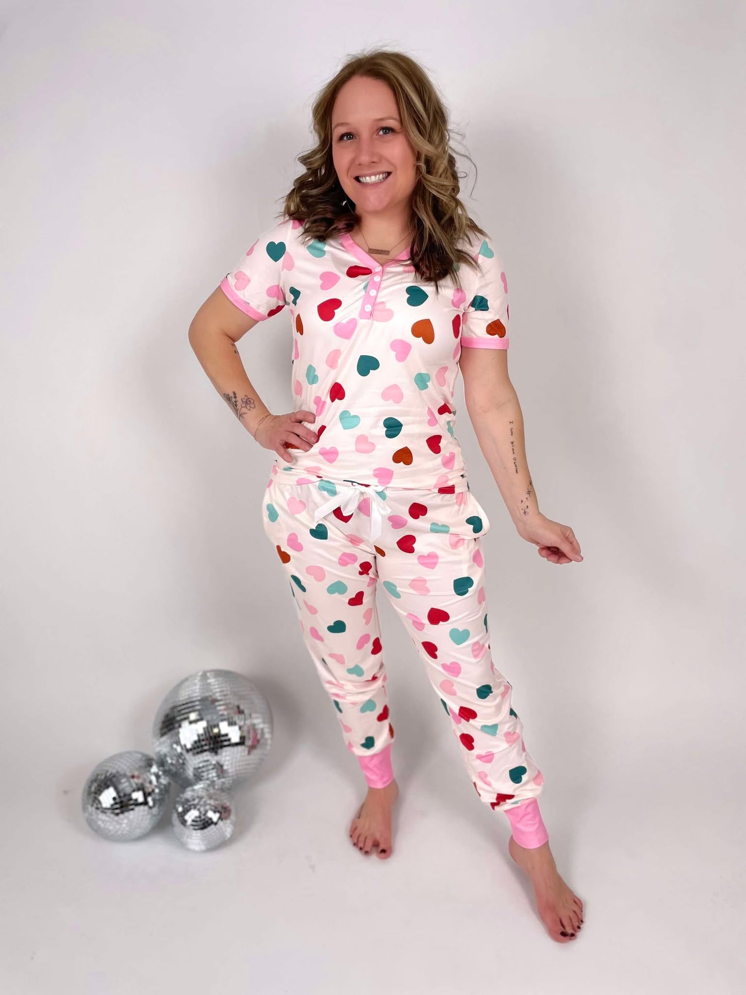 Pajama Set - Colorful Hearts