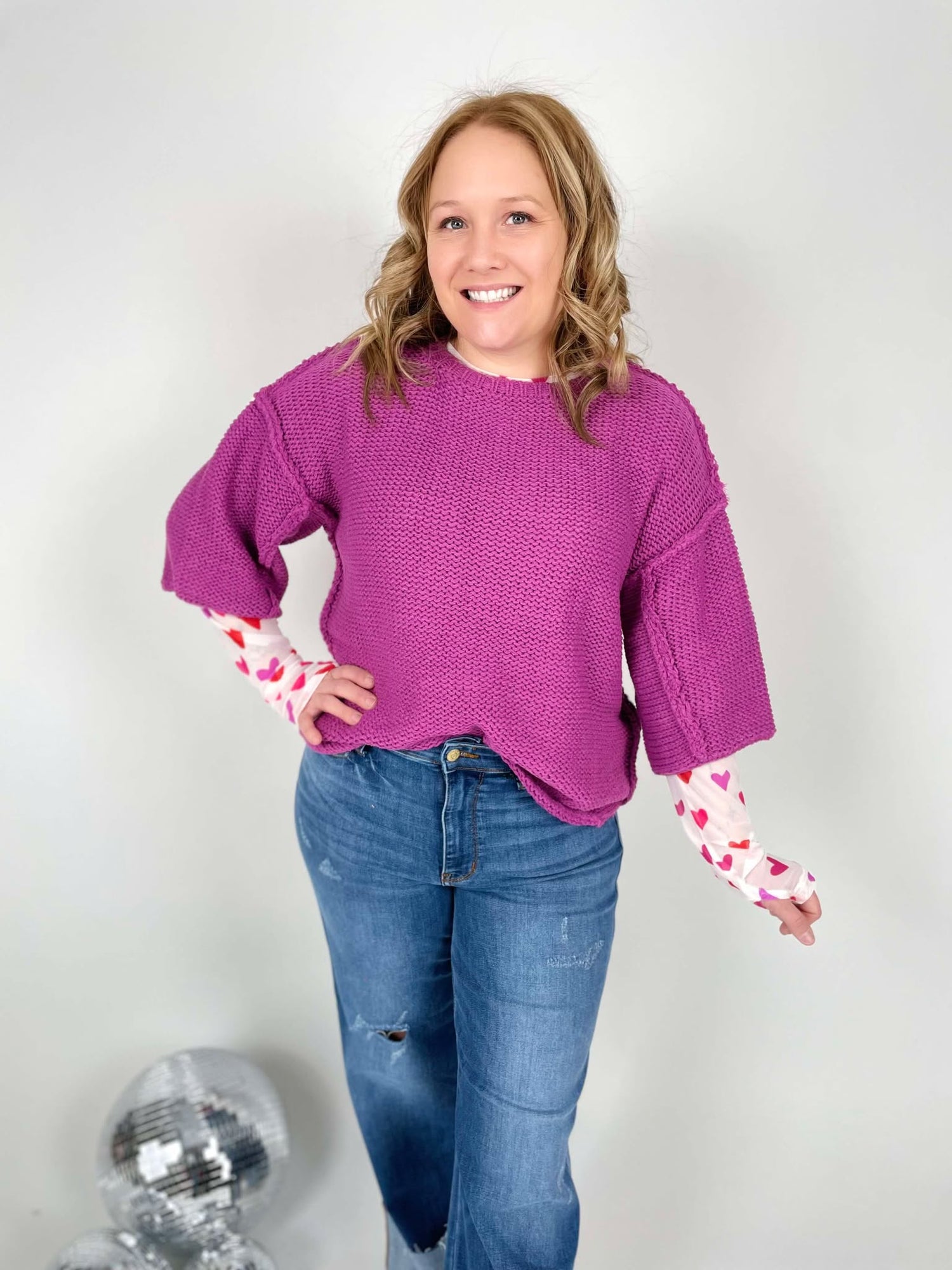 Out of the Box Sweater in Orchid