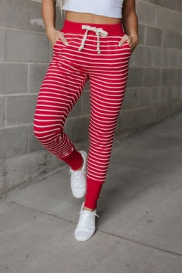 Ampersand Joggers - {Peppermint Stripes}