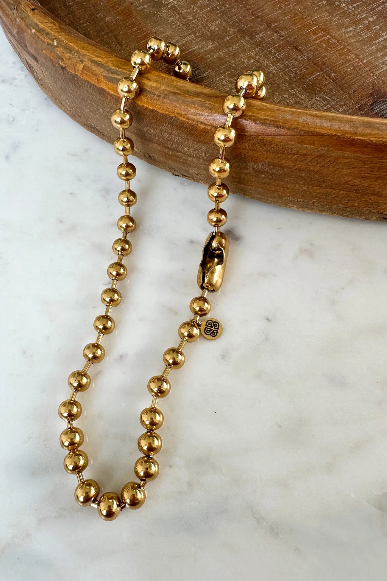 Gold Ball Chain Necklace