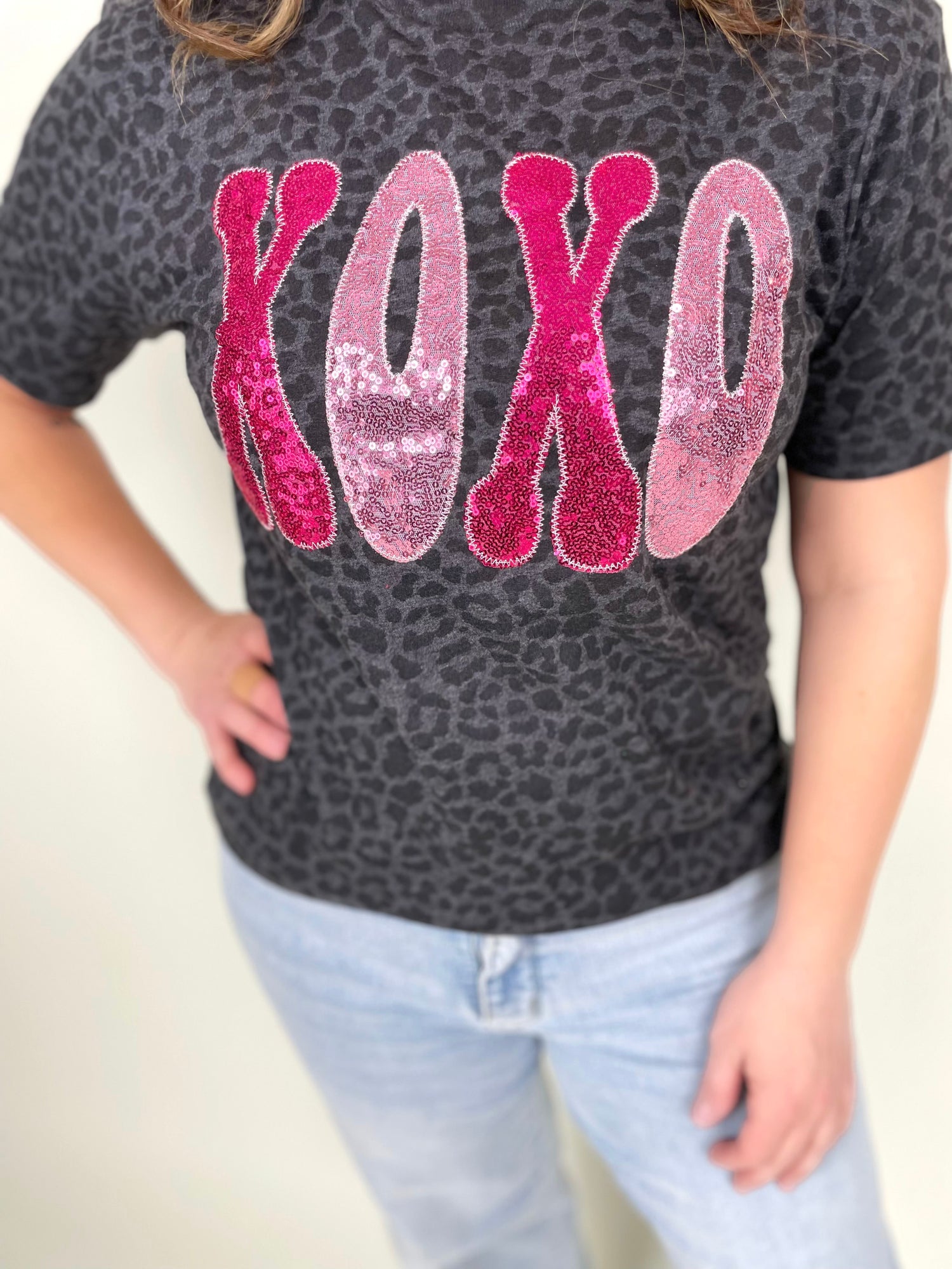 XOXO Leopard Tee