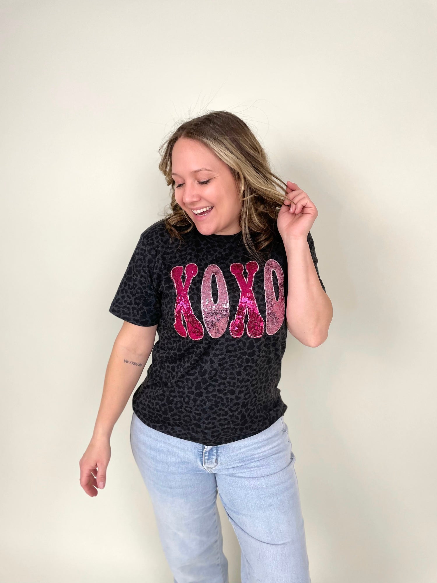 XOXO Leopard Tee