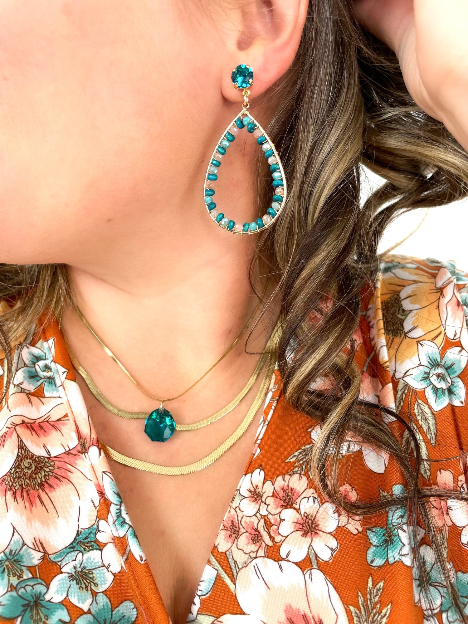 Totally Turquoise Triple Strand Necklace