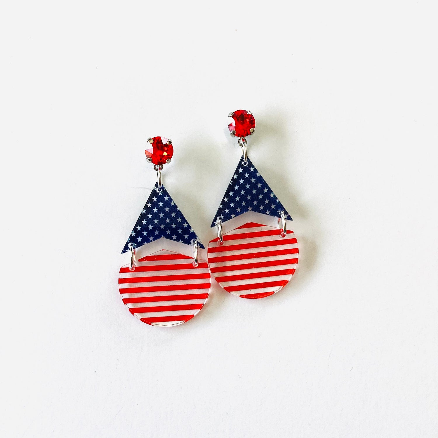 Teardrop Flag Earrings