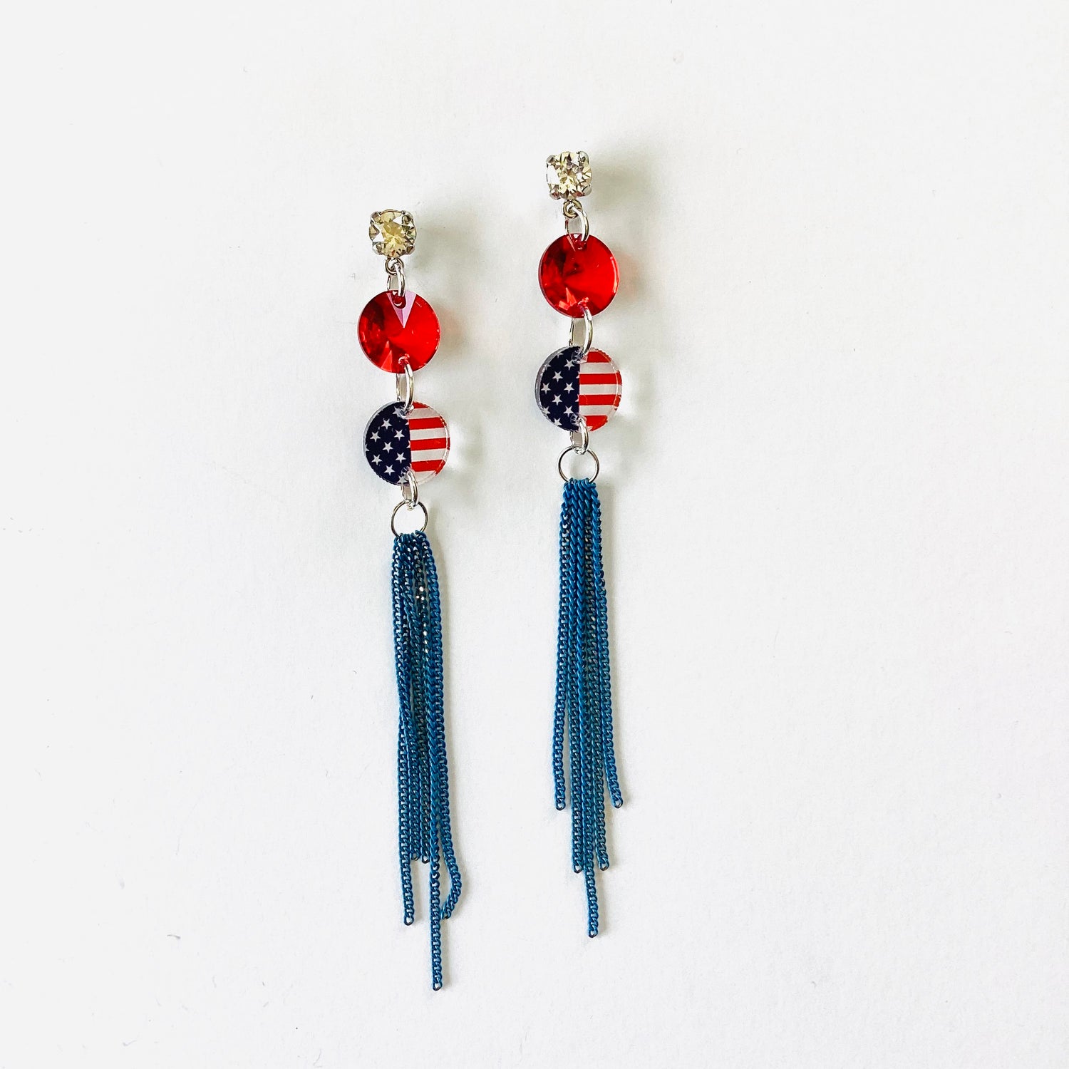 Flag Fringe Earrings