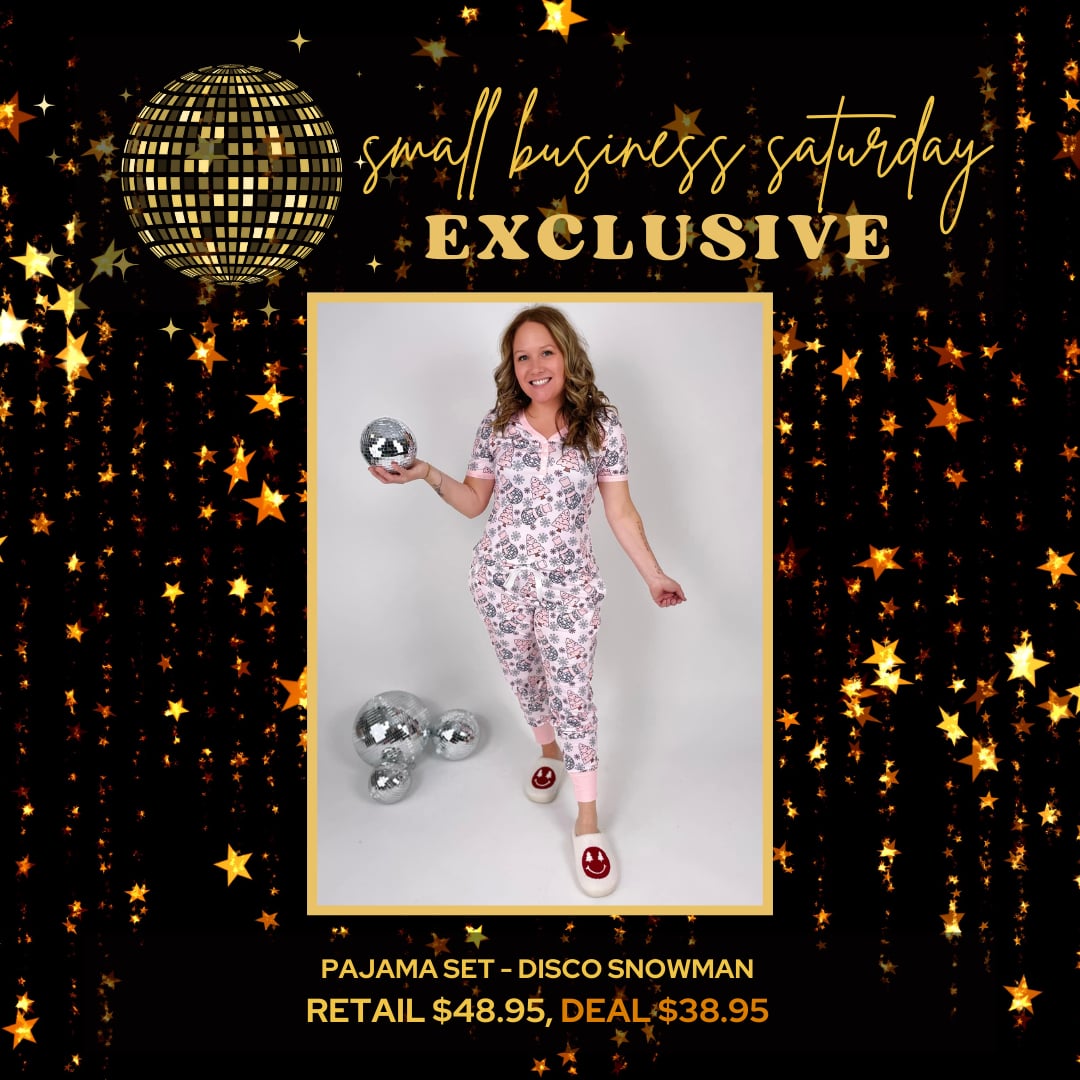 Pajama Set - Disco Snowman