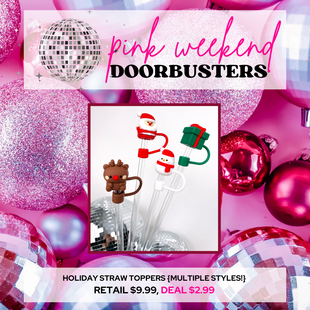 PW DOORBUSTER DEAL!!! Holiday Straw Toppers {Multiple Styles!}