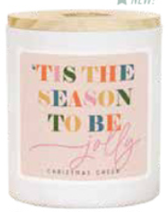 Tis The Season To Be Jolly Candle