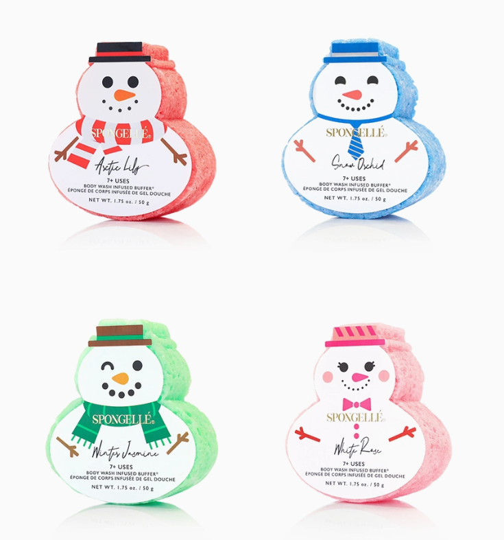 Spongelle Holiday Snowman Body Buffers