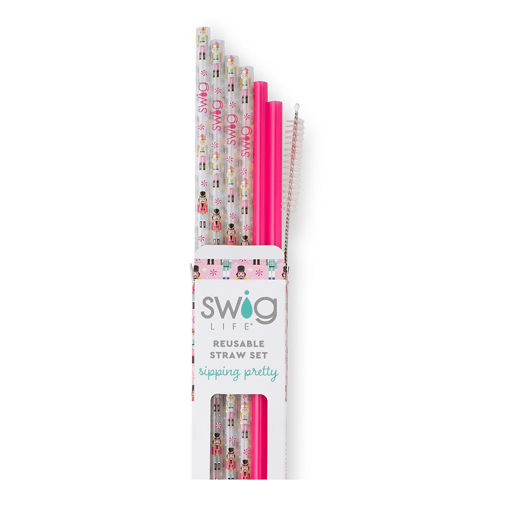 Swig Reusable Straw Set - HOLIDAY - (Multiple Colors!)