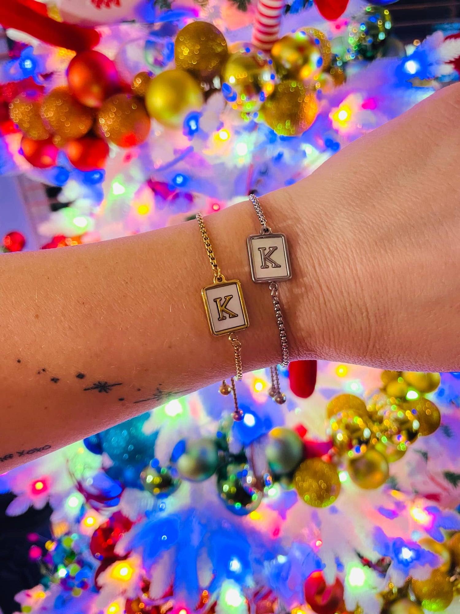 Waterproof Shell Initial Sliding Bracelet {Multiple Metal Choices!}