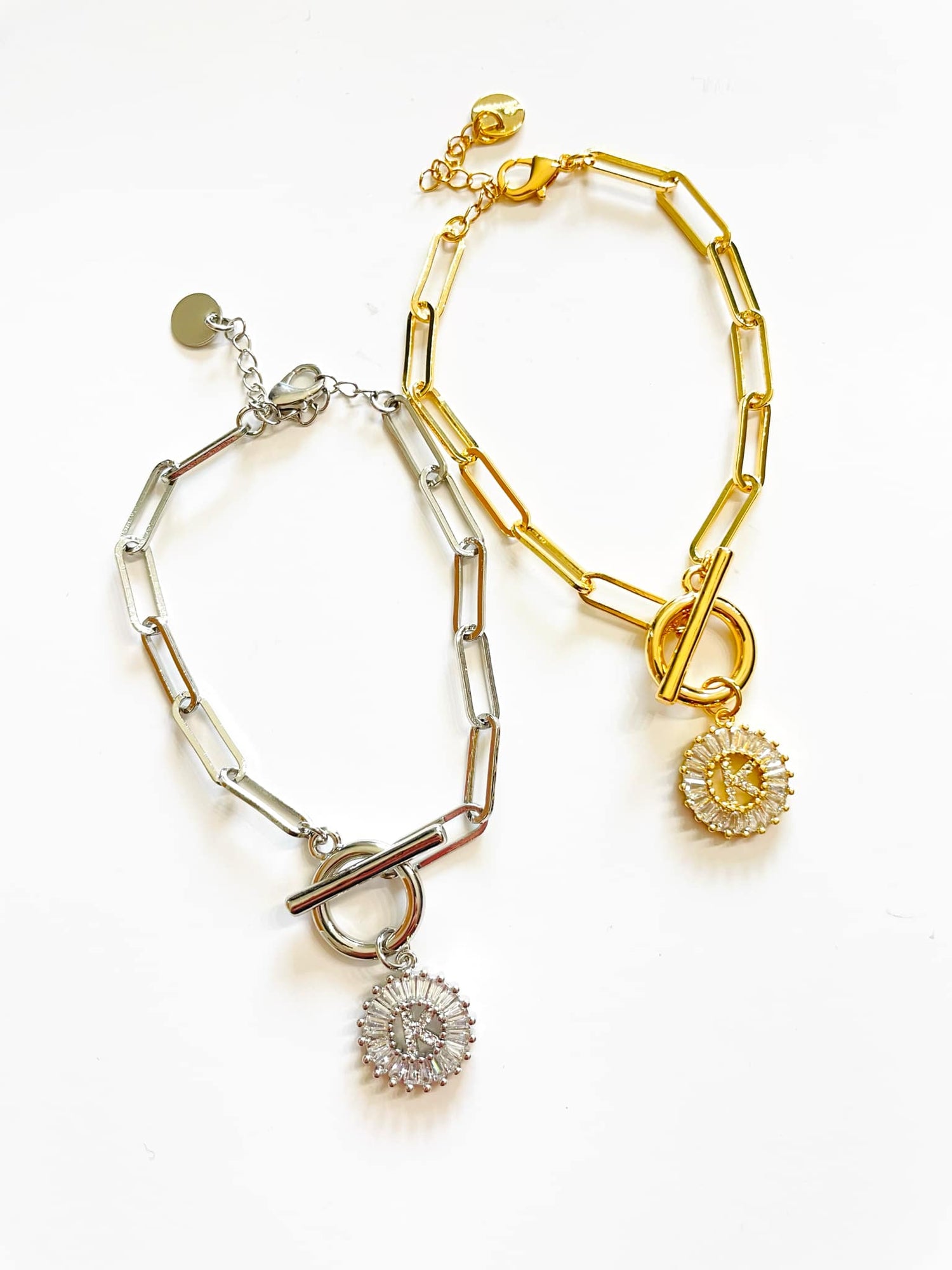 PREORDER! Radiant Initial Bracelet {GOLD OR SILVER METAL}