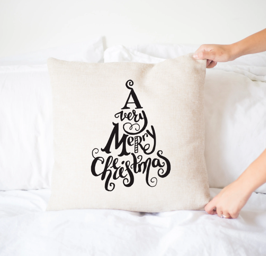 A Very Merry Christmas {Tree} - 16x16" Pillow Cover