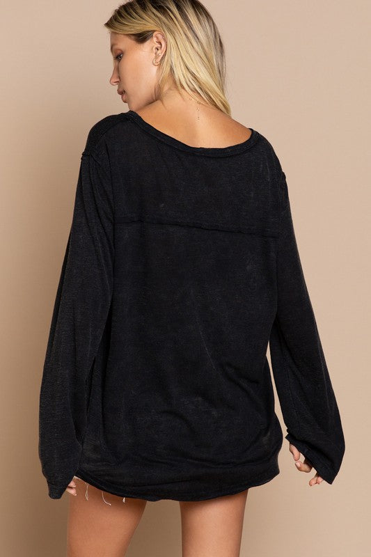 Hazy Sky Top In Black