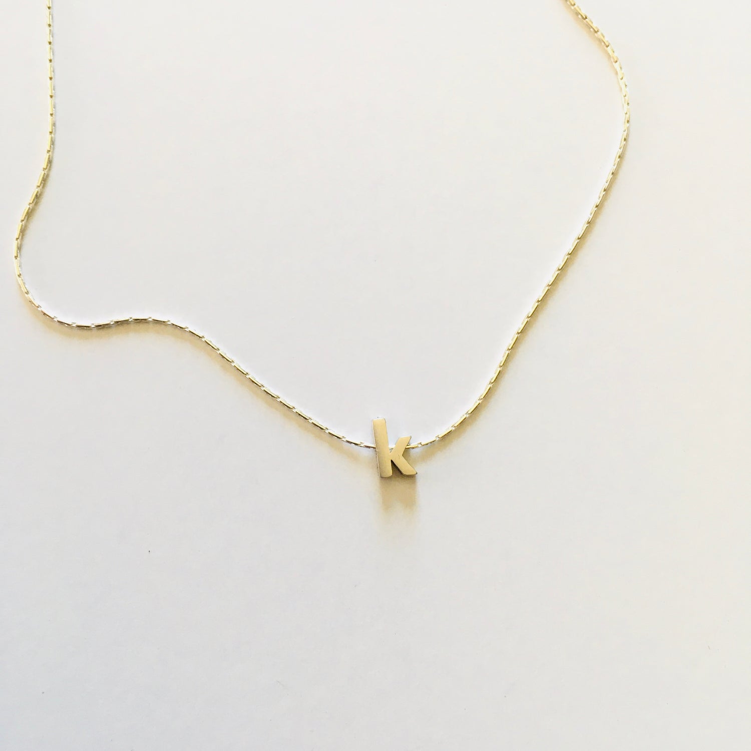 Gold Typewriter Initial Necklace - KaraMarie Boutique