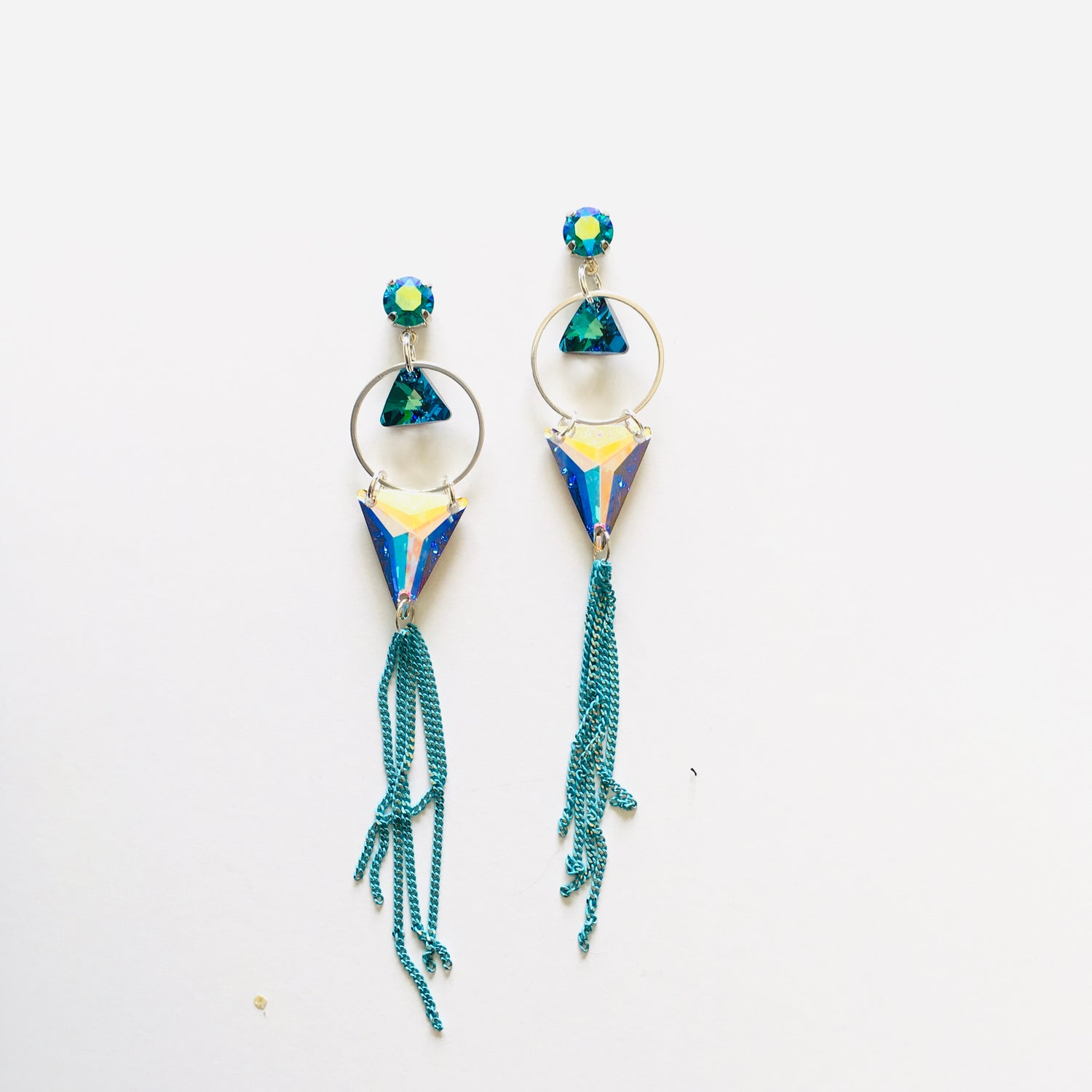 Blue Ocean Earrings featuring Blue Zircon Glacier Blue