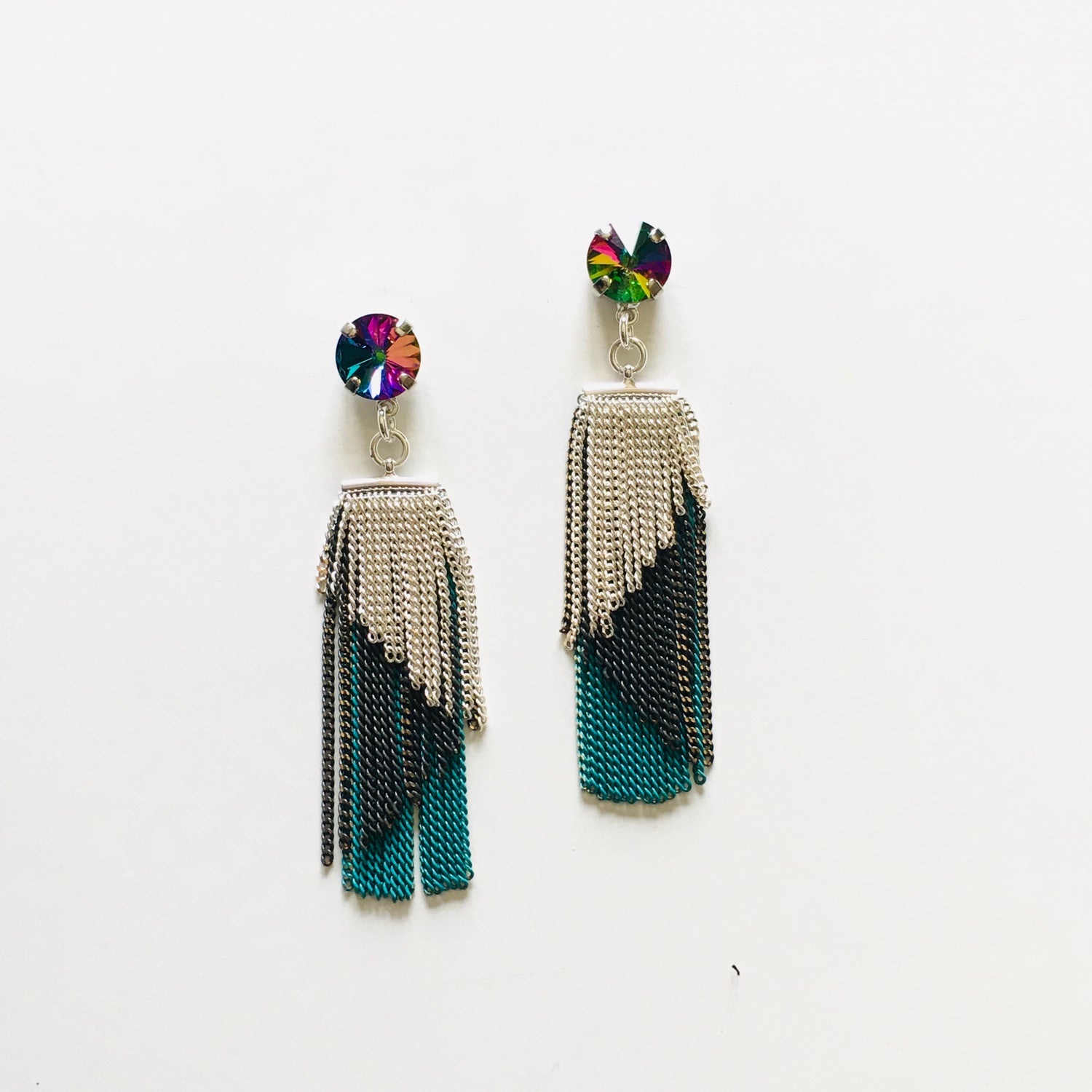 Geometric Fringe Earrings