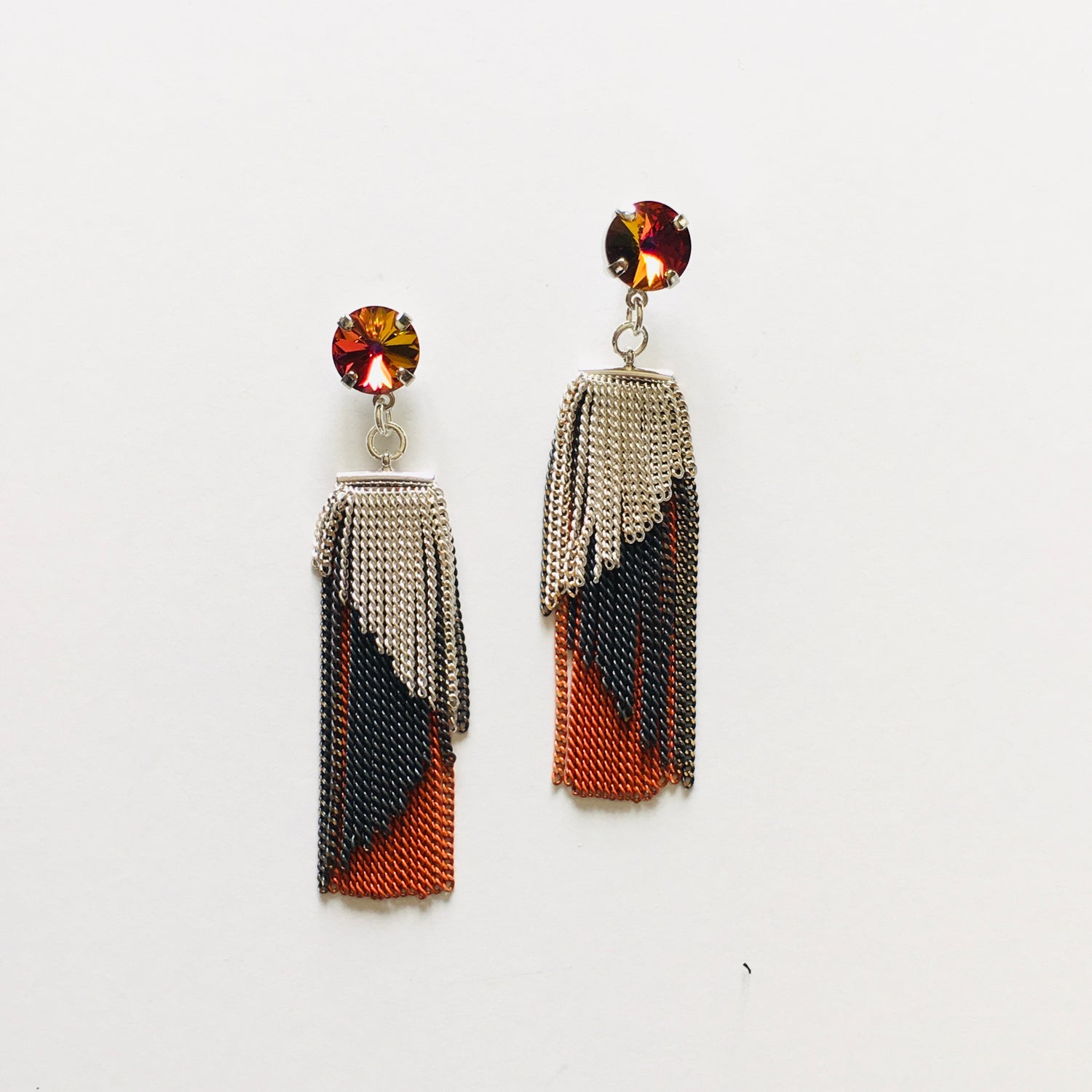 Geometric Fringe Earrings