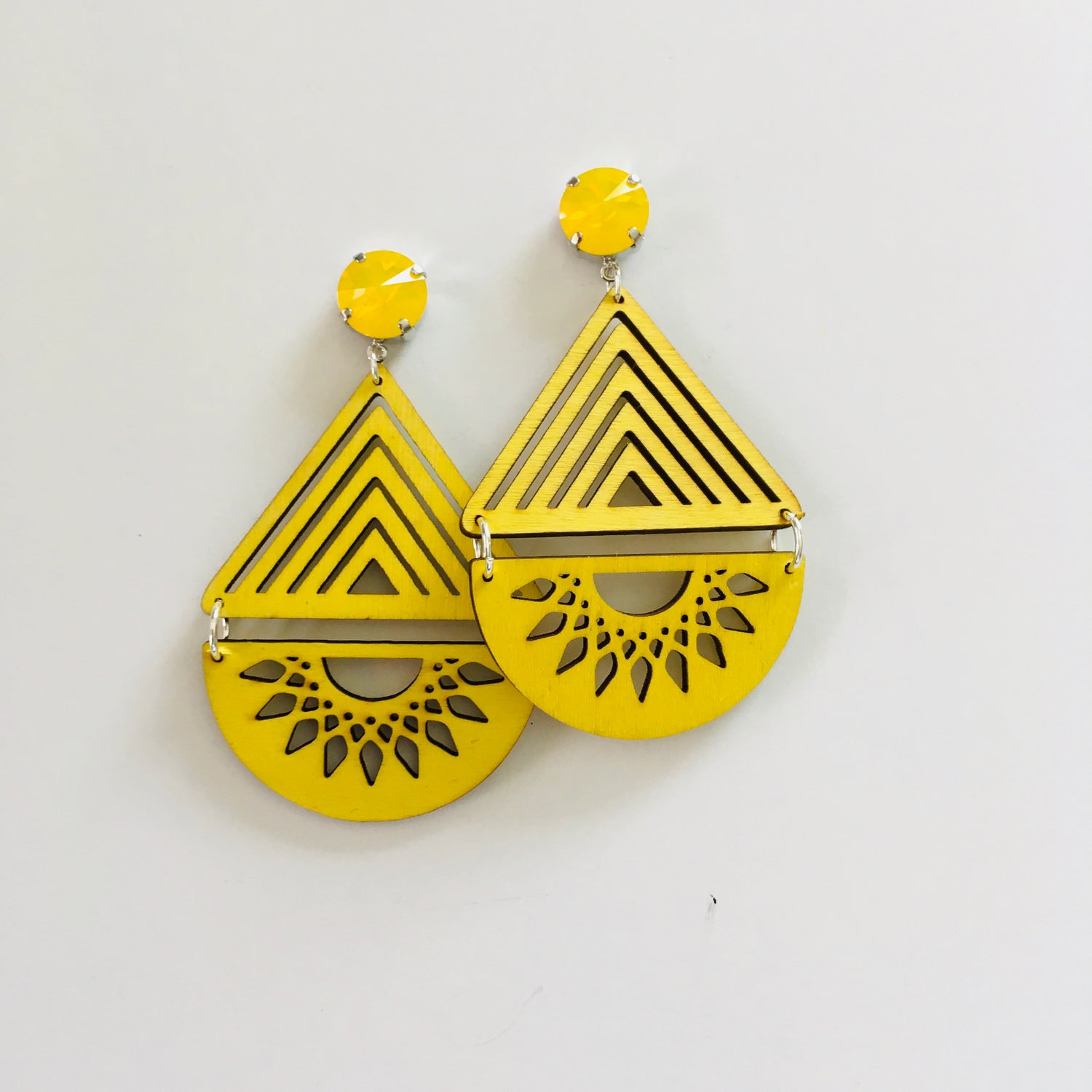 Pocket of Sunshine Wood Earrings