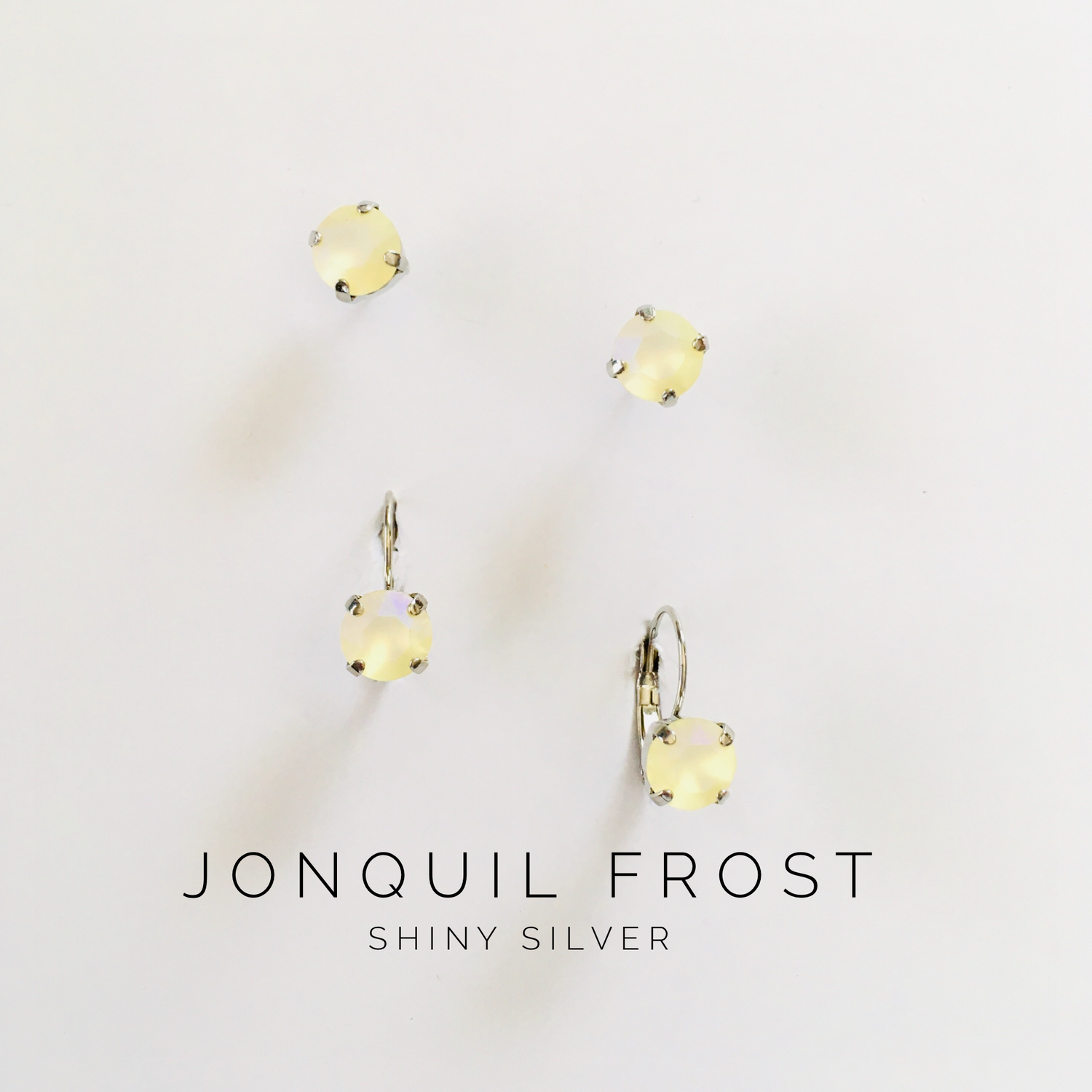 8mm Drop OR Post featuring Jonquil Frost