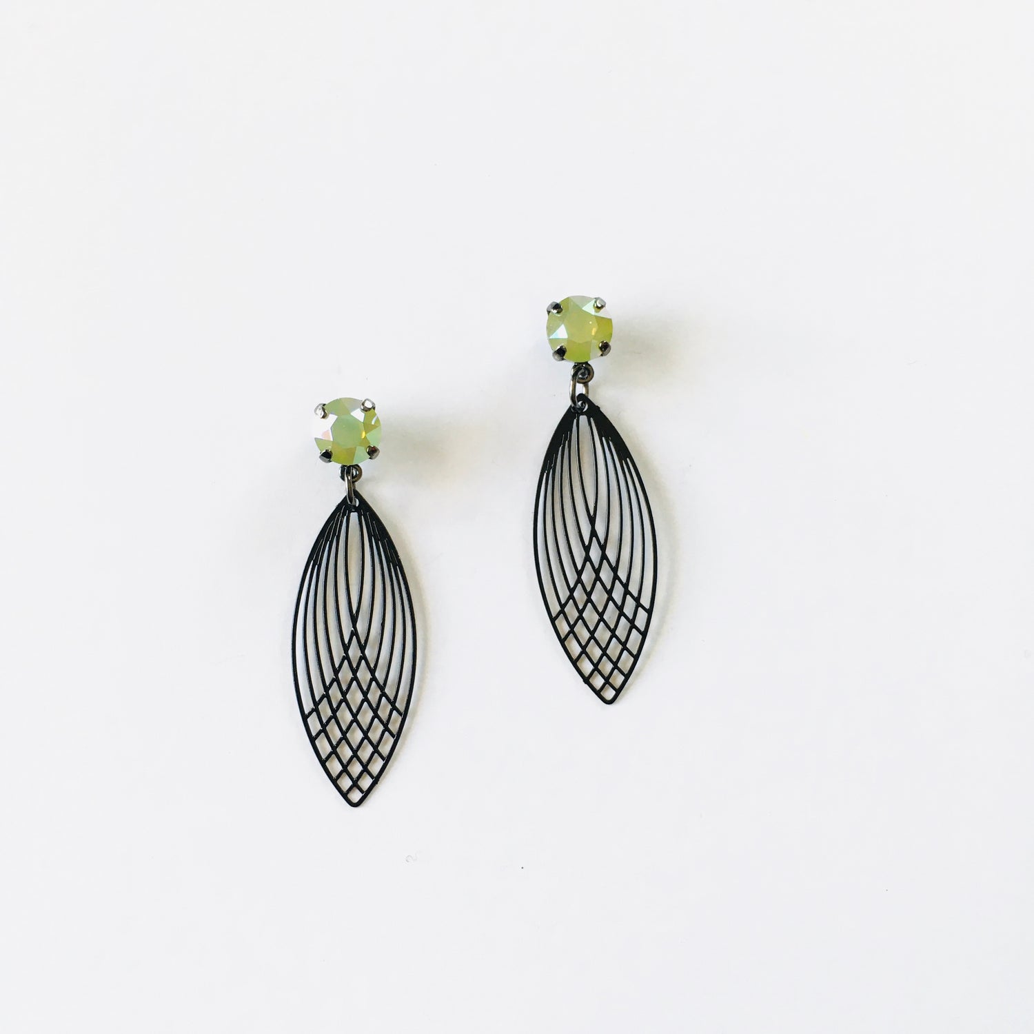 Ghoulish Green Wing Earrings